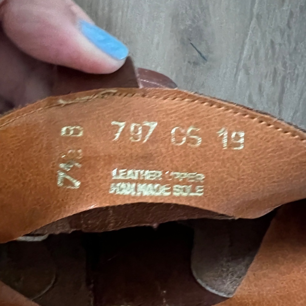 Womens Vintage Cowboy Boots - Carmel - Size 7.5 - Picture 4 of 4